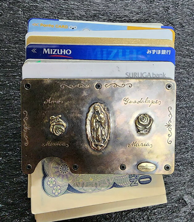 楽天市場】galcia MONEYCLIP CARDCASE GUADALUPE MARIA & ROSES