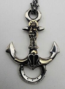 galcia PENDANT & CHAIN  ANCHOR & SANTAMUERTE ,M  GRASS HOLDER SILVER925 & BRASS �l�b�N���X�`�F�[���t���@�K���V�A �y���_���g�@�A���J�[�@�T���^���G���e�@���K�l�z���_�[ (25NTC-ASM001SB)