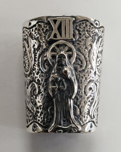 galcia / �K���V�A PENDANT HEAD SANTAMUERTE BANDANA SLIDER RING SILVER925 BRASS �V���o�[ �u���X�@�^�J�@���L�V�J�� �y���_���g �o���_�i�X���C�_�[�@�����O ���L�V�R (21NT-BSSM001)
