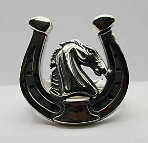 galcia RING HORSE & HORSESHOE LARGE TYPE SILVER925 �K���V�A�@�z�[�X���z�[�X�V���[�@�n�@���S�@�V���o�[925�@���[�W�^�C�v (26R-HSH001SS) ��������̏��i�͎󒍐���i�ׁ̈A3�`4�T�ԑO��Ŕ����ɂȂ�܂�