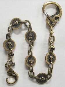 galcia / KVA BRASS WALLET CHAIN "SKULL" uX@^J iʕ XJ EHbg`F[ (17WCB-SKT001B)