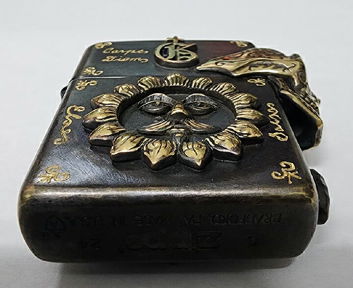 楽天市場】galcia / ガルシア ZIPPO ARMOR TYPE BRASS ANTIQUE BLACK 