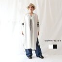 soi-e ソワ 高密度ポプリン×刺繍ワンピース 821384 レディース 春夏 ロングワンピース ゆったり レイヤード 長袖