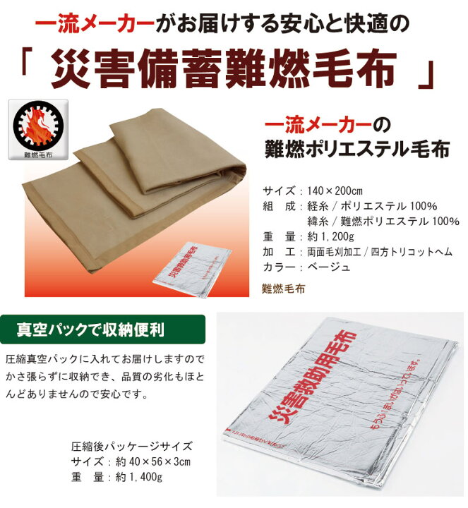 楽天市場】「予約」【1枚単位】 災害救助用毛布 災害備蓄用毛布 難燃 