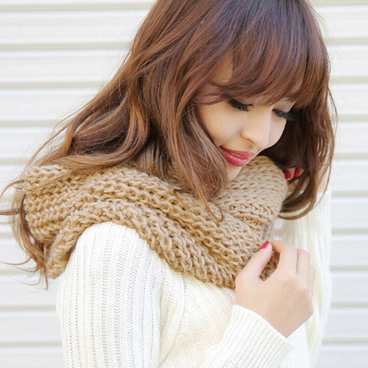 楽天市場 ニットマフラー ワッフル ニットスヌード マフラー ストール ネックウォーマー 黒 ブラック 赤 ボルドー ワイン ネイビー グレー ベージュ 秋 冬 ギャル服 通販 女性 レディース 109 ファッション レディス 発送1 4日後 ストール マフラー スヌード 10代