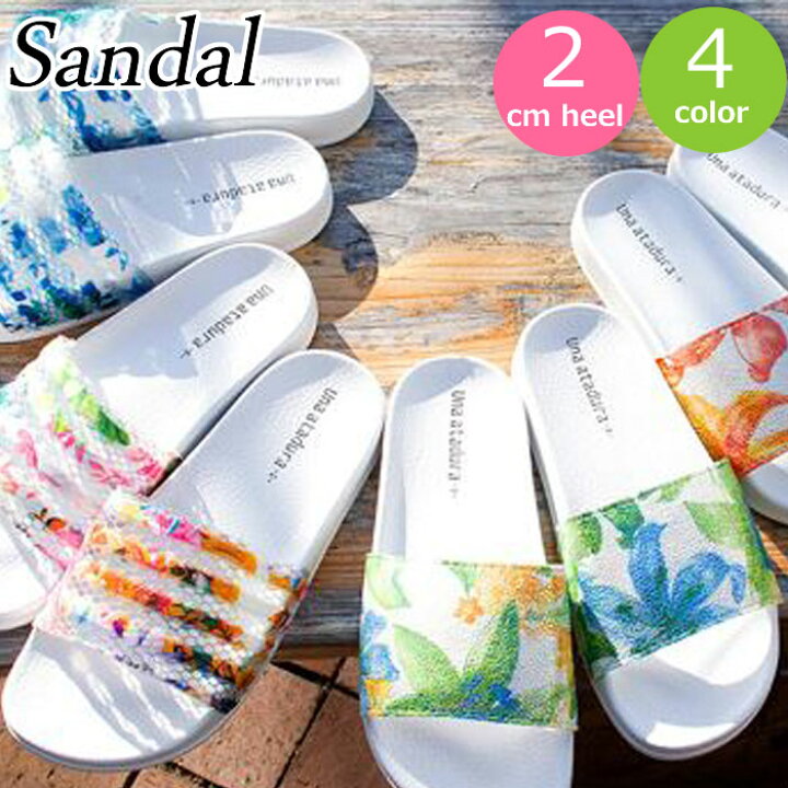楽天市場 サンダル レディース シャワーサンダル クリア ビニール コンフォートサンダル 女性 花柄 フラワー スポーツサンダル リゾート 軽い 軽量 春 夏 女性 あす楽 おしゃれ かわいい ギャルガールズ