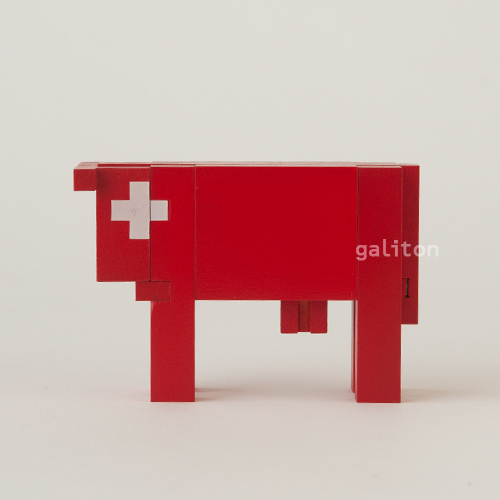 ネフ社 Naef スイスの赤い牛 Vache rouge klein | 木のおもちゃがりとん