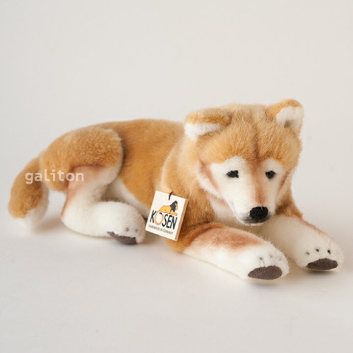楽天市場】ケーセン Koesen ぬいぐるみ 柴犬 伏せ SHIBA INU, LYING 