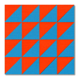 童具館 マグネットモザイク45四角C(1/2直角二等辺三角形 青・橙)