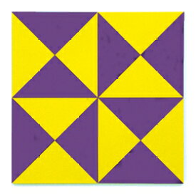 童具館 ケルンモザイク45四角CL8(直角二等辺三角形90 黄・紫)