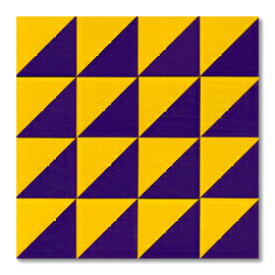 童具館 ケルンモザイク45四角C8(1/2直角二等辺三角形 黄・紫)