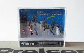 Preiser/プライザー 10626 HO 1/87 サンタクロースと子どもとスノーマン