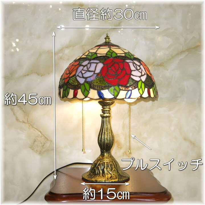 楽天市場】【期間限定pt3倍】薔薇のデザイン ステンドグラス ガラス 