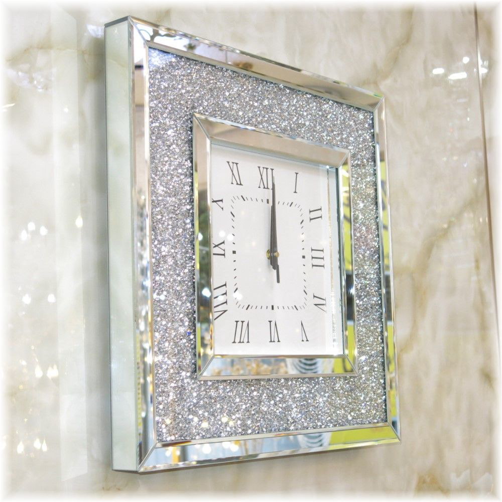 楽天市場】【期間限定pt6倍】豪華なデザイン ミラー装飾 壁掛け時計