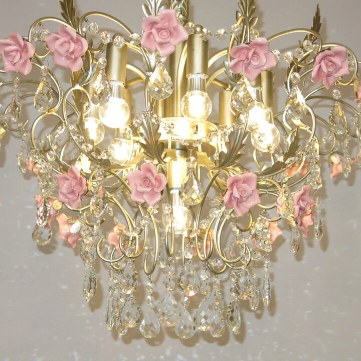 楽天市場】【期間限定pt3倍】 1年保証 シャンデリア 薔薇モチーフ LED 
