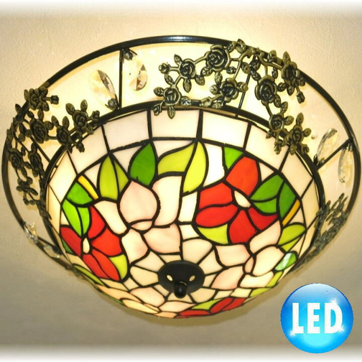 楽天市場 シーリングライト 照明 照明器具 リモコン 安い おしゃれ Led 安い 北欧 天井直付灯 ペンダントライト 照明 家電 照明器具 おしゃれ 天井 和室 6畳 8畳 可愛い アンティーク玄関 階段 廊下 Led付き 新品 豪華 Led ステンドグラス シーリング照明