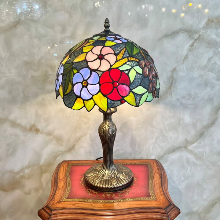 楽天市場】【期間限定pt3倍】 ステンドグラス ランプ 卓上 led  