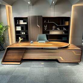 【￥100000-クーポン発行中！】オーダーメイド 豪華！新品 大型 高級 オーナーデスク パソコンデスク オフィスデスク ワークデスク 社長机 社長デスク エグゼクティブデスク プレジデントデスク PCデスク USB HDMI 100V 電源対応 おしゃれ ゴージャス ステータス 安い 北欧