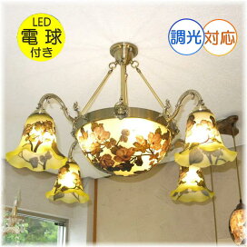 楽天市場】 ガレ風ガラス工芸アンティークシャンデリア＆照明 