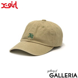 【最大49倍 4/25限定】 エックスガール 帽子 X-girl EMBLEM 6PANEL CAP キャップ 6パネル コットンキャップ 綿 コットン ストラップバック アジャスター サイズ調節 春 夏 オールシーズン 浅め ロゴ 刺繍 シンプル 黒 女子 レディース 105232051004