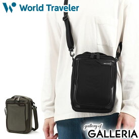 【最大46倍 11日1:59迄】 ノベルティ付 ワールドトラベラー ショルダーバッグ メンズ レディース World Traveler ブランド 斜めがけ 縦型 大人 30代 40代 50代 ミニショルダーバッグ 2WAY 軽量 小さめ ナイロン 黒 A5 4L ビジネス 旅行 クロトS 17472