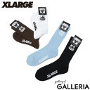 【最大39倍 10日2時迄】【メール便で送料無料】 エクストララージ 靴下 メンズ レディース XLARGE ブランド 刺繍 厚手 綿 ソックス くつ下 くつした オシャレ おしゃれ シンプル ロゴ クルーソックス クルー 無地 OG EMB SOCKS 101254054003