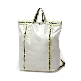 【最大30倍 4/20限定】【セール50%OFF】 ビューティフルピープル リュック beautiful people sail cloth logo tape backpack セイルクロスロゴテープバックパック 3WAYリュック トートバッグ A4 B4 撥水 軽量 ブランド レディース 日本製 611940