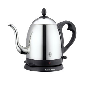 【正規品1年保証】 ラッセルホブス ケトル Russell Hobbs カフェケトル 0.8 電子ケトル 0.8L 空焚き防止 細口 家電 ステンレス キッチン シンプル 7408JP 7408JP-88