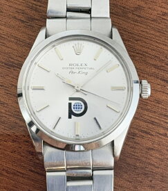 ★海外随一価格 95万★【USED】ロレックス - ROLEX- エアキング Air King 5500 Pool Intairdril プール インテアドリル W ダブル ネーム 銀 シルバー パンナム SS ブレス 美品 オーバーホール 希少 70年代 自動巻 メンズ ボーイズ レディース アンティーク 腕時計 【中古】