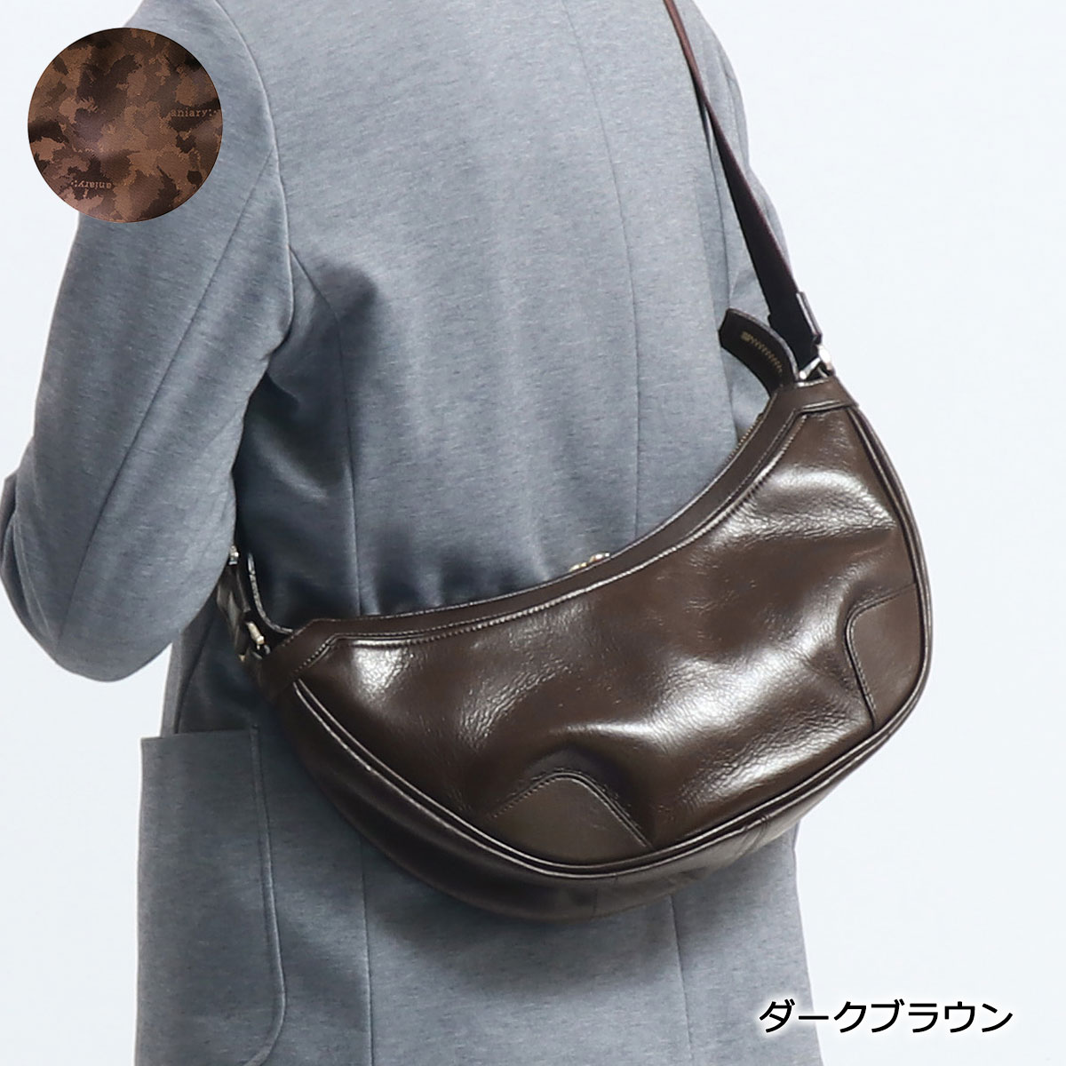 aniary Antique leather ショルダーバッグ BLACK - 通販 - gofukuyasan.com