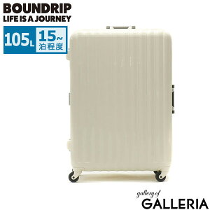 【土日限定 最大50倍】 ノベルティ付 【2年保証】 バウンドリップ スーツケース BOUNDRIP キャリーケース フレーム 軽量 大きめ 大容量 旅行 出張 長期 ビジネス 静音 105L 10泊 15泊 2週間 TSロック