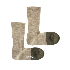 【3日間限定 最大40倍】【メール便で送料無料】 ラソックス 靴下 レディース メンズ rasox ソックス くつ下 クルーソックス 暖かい ブランド おしゃれ 冬 秋 秋冬 28cm プレゼント 大きめ クルー丈 日本製 ニューウォームウール・クルー CA182CR02