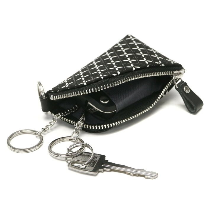 インデンヤ 印傳屋 印傳屋 キーケース 印伝 インデンヤ INDENーYA 印傳屋 キーケースD スマートキー キーホルダー 和小物 和柄 革 日本製  4707 （ブラック） -ファッション通販 FASHION WALKER [和物屋] [インデンヤ] キーケース キーケースB