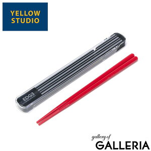 【メール便】 イエロースタジオ カトラリー 箸 箸箱セット YELLOW STUDIO 大人 高校生 おしゃれ 男子 男性 お弁当箸 お弁当用 お弁当 箸セット 21センチ 21cm 携帯 日本製 プラスチック ’25 EDGE 箸