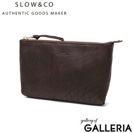 【最大42倍 10/18限定】 ノベルティ付 SLOW ポーチ メンズ レディース 小物入れ ブランド レザー Mサイズ スロウ マチ付き マチ 革 本革 おしゃれ シンプル ギフト プレゼント ファスナー 黒 日本製 bono Pouch M 300S17C