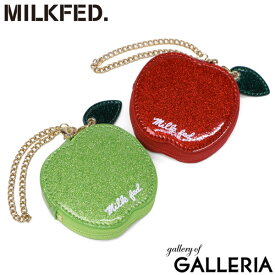 【最大39倍 10日2時迄】【メール便で送料無料】 ミルクフェド ポーチ レディース 小物入れ 小さめ 可愛い MILKFED. ブランド りんご アップル ミニ 小さい かわいい おしゃれ ラメ チェーン付き バッグチャーム APPLE POUCH 103254054008