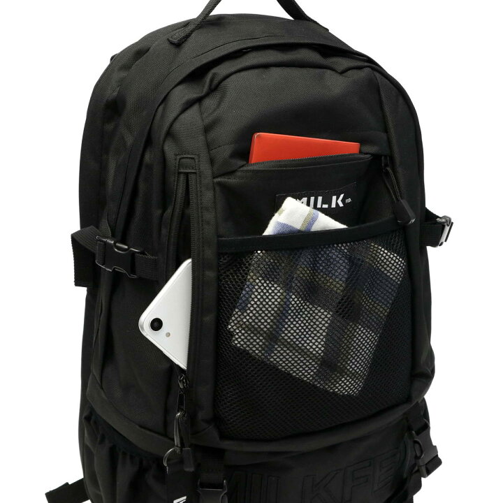 楽天市場 ノベルティ付 ミルクフェド リュック Milkfed リュックサック Neo Embroidery Big Backpack Bar バックパック 大きめ 通学 32l 2層 レディース 女子 ボックスロゴ ギャレリア Bag Luggage