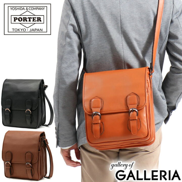 楽天市場 ノベルティ付 吉田カバン ポーター ショルダーバッグ Porter Baron Shoulder Bag バロン 斜めがけ 革 本革 縦型 ポーチ付き メンズ レディース 6 ギャレリア Bag Luggage
