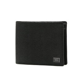 ポーター カレント ウォレット 052-02204 吉田カバン PORTER CURRENT WALLET 二つ折り財布 二つ折り 財布 小銭入れあり BOX型小銭入れ ブランド 小さい 本革 薄い レディース 黒 日本製