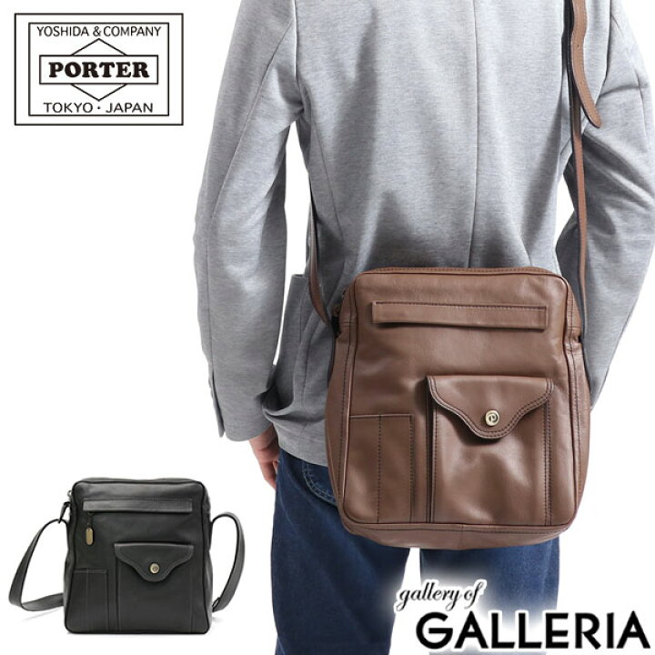 楽天市場 エントリー 楽天カード最大17倍 5 限定 ノベルティ付 吉田カバン ポーター ショルダーバッグ Porter Toscana トスカーナ Shoulder Bag 斜めがけバッグ 小さめ 縦長 本革 メンズ レディース B5 日本製 126 ギャレリア Bag Luggage