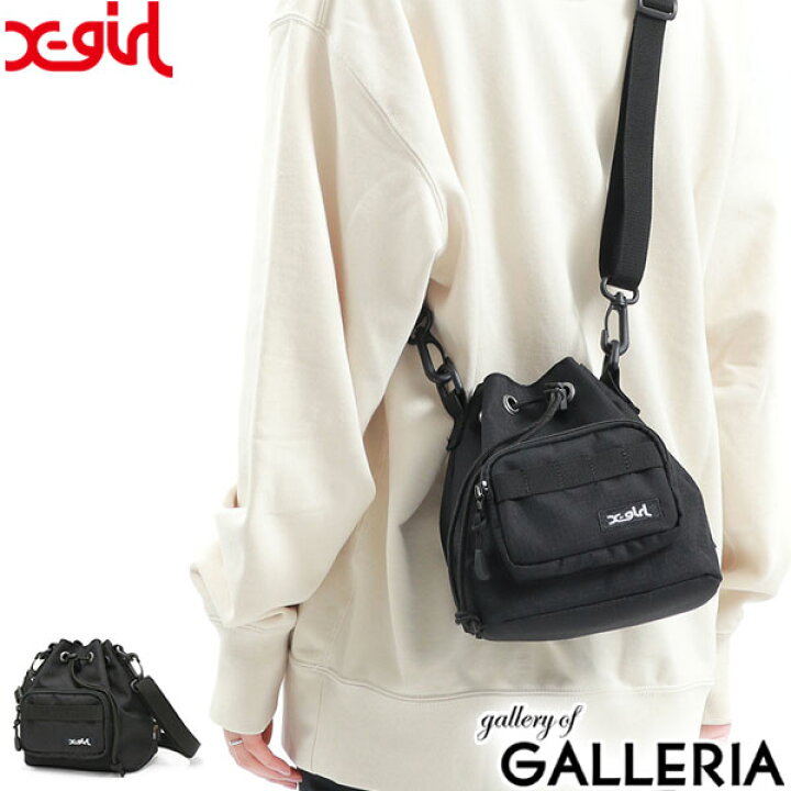 楽天市場 エックスガール バッグ X Girl ショルダーバッグ Mills Logo Bucket Shoulder Bag ショルダー 斜めがけ 巾着バッグ コンパクト 小さめ 軽量 高校生 女子 レディース ギャレリア Bag Luggage