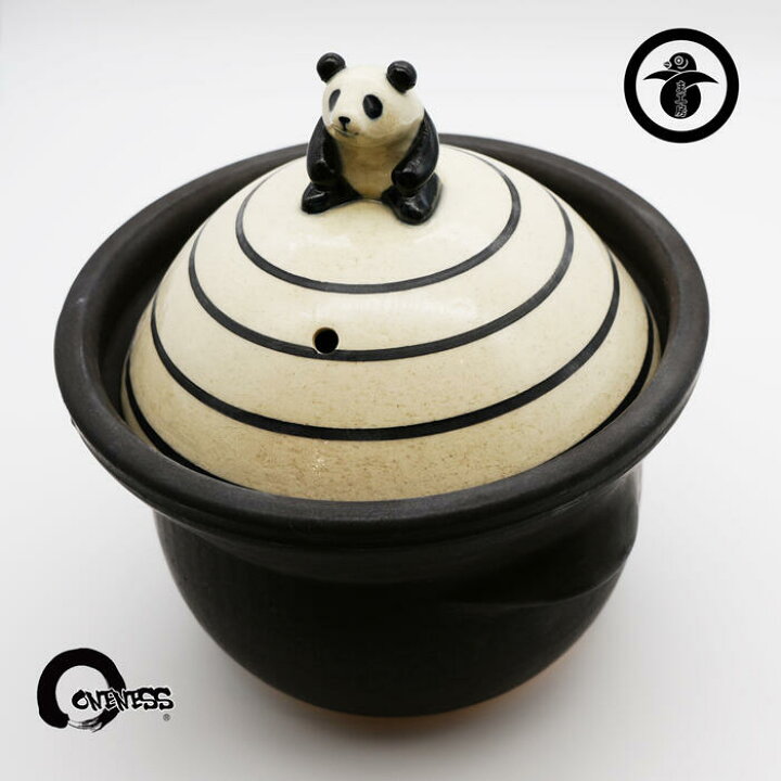 楽天市場】ま工房 見たら欲しくなる パンダごはん土鍋 手作 作家 料理  