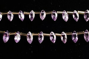 アメジスト マーキスカット4×8mm 連売り20センチ(インド加工)
