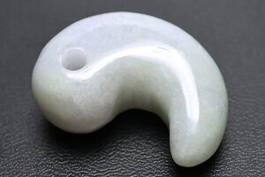 ラベンダーミャンマーヒスイ古代勾玉AAグレード