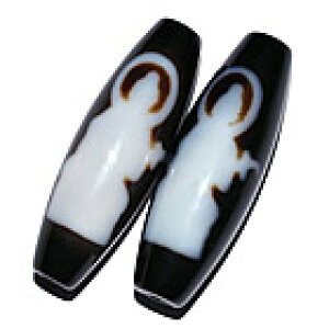 高級風化天珠 座り弁財天 粒売り