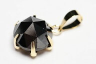 決算記念品 2.50ctブラックダイヤカットペンダントトップ　K18