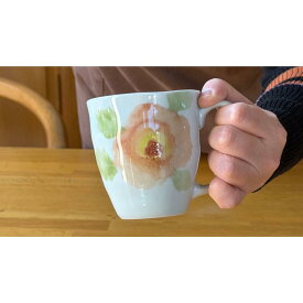 砥部焼　マグカップ　イングリッシュローズ　作家　大東アリン/東窯