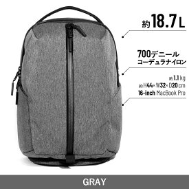 1500円OFFクーポン★Aer リュック 正規取扱店 ＜18.7L＞ Aer fit pack 3 フィットパック 3 限定特典も★AER-11012 シューズ収納 2層 エアー コーデュラ バリスティックナイロン メンズ レディース デイパック ジム リュック 仕事 通勤 旅行 グレー ブランド おしゃれ A4 B4