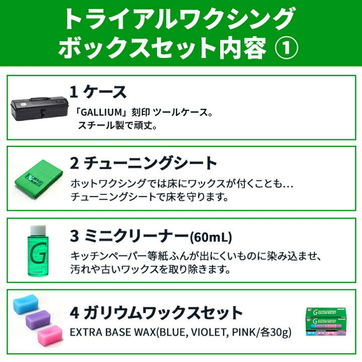 楽天市場】【GALLIUM公式】TRIAL WAXING TOOL BOX SETワクシングセット 
