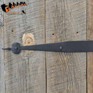 【在庫限り】530-10 #561-14 ヒンジプレート 14インチ 「ソードフィッシュ」【アイアン 鉄 装飾 丁番 扉 建具 金物 パーツ アメリカ製 ウィリアムスバーグ ブラック アンティーク 内装 リメイク D